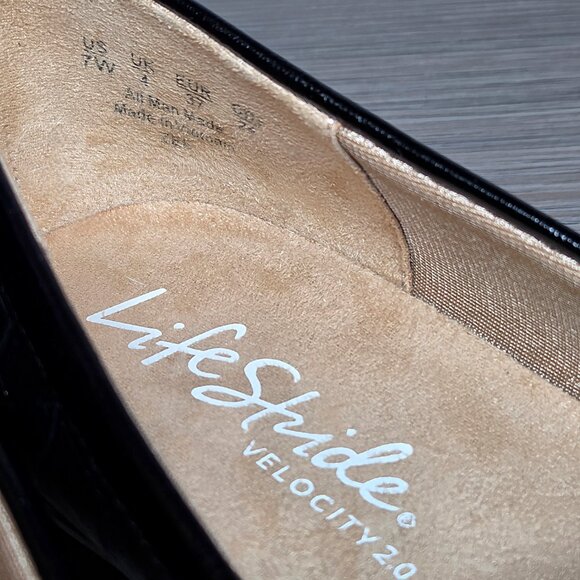 LifeStride Velocity 2.0 Zee Black Loafers, Comfort Slip-On Shoes - Size 7W-Women - Picture 8 of 9